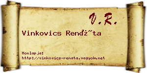 Vinkovics Renáta névjegykártya