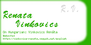 renata vinkovics business card