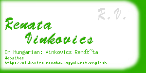 renata vinkovics business card